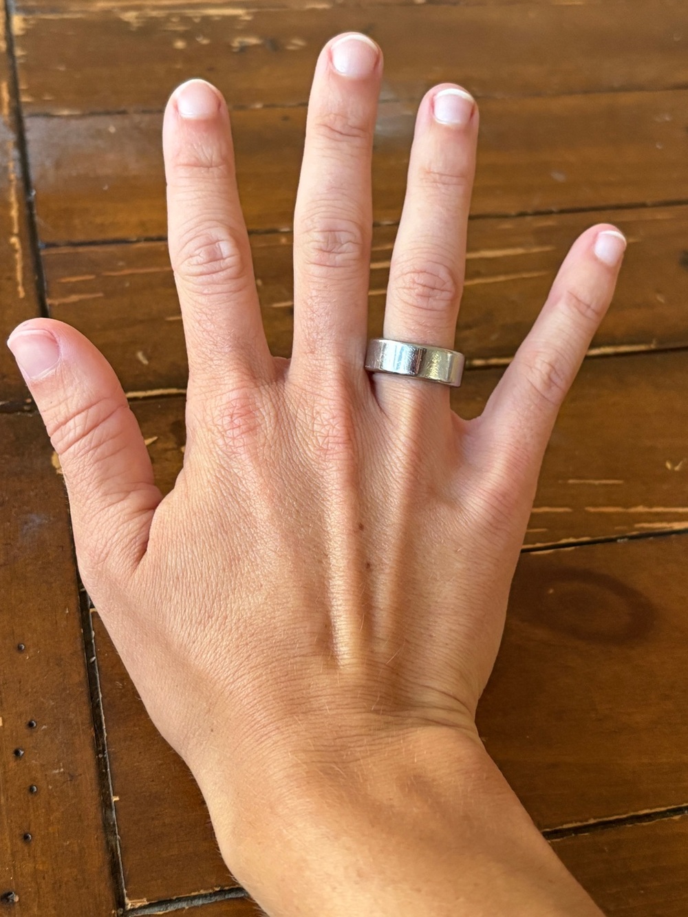 Oura Ring R-Ring Gen 3 Heritage Silver Size US6
